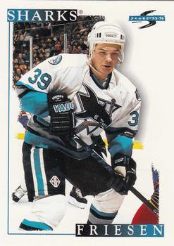 #91 Jeff Friesen - San Jose Sharks - 1995-96 Score Hockey