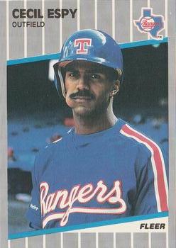 #517 Cecil Espy - Texas Rangers - 1989 Fleer Baseball