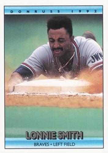 #517 Lonnie Smith - Atlanta Braves - 1992 Donruss Baseball