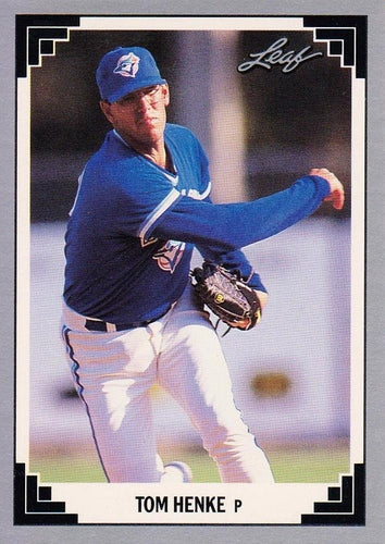 #517 Tom Henke - Toronto Blue Jays - 1991 Leaf Baseball