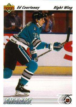 #517 Ed Courtenay - San Jose Sharks - 1991-92 Upper Deck Hockey