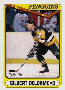 #517 Gilbert Delorme - Pittsburgh Penguins - 1990-91 O-Pee-Chee Hockey