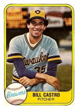 #517 Bill Castro - Milwaukee Brewers - 1981 Fleer Baseball