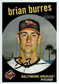 #517 Brian Burres - Baltimore Orioles - 2008 Topps Heritage Baseball