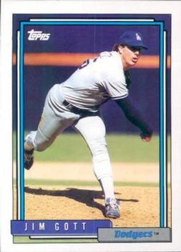 #517 Jim Gott - Los Angeles Dodgers - 1992 Topps Baseball