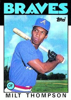 #517 Milt Thompson - Atlanta Braves - 1986 Topps Baseball