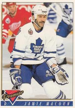 #517 Jamie Macoun - Toronto Maple Leafs - 1993-94 Topps Premier Hockey