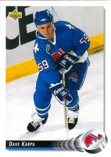 #517 Dave Karpa - Quebec Nordiques - 1992-93 Upper Deck Hockey