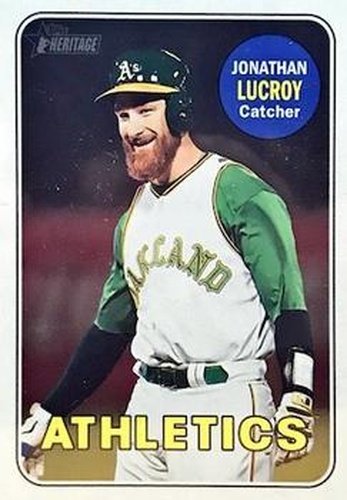 #517c Jonathan Lucroy - Oakland Athletics - 2018 Topps Heritage Baseball