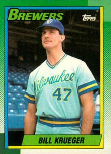 #518 Bill Krueger - Milwaukee Brewers - 1990 Topps Baseball