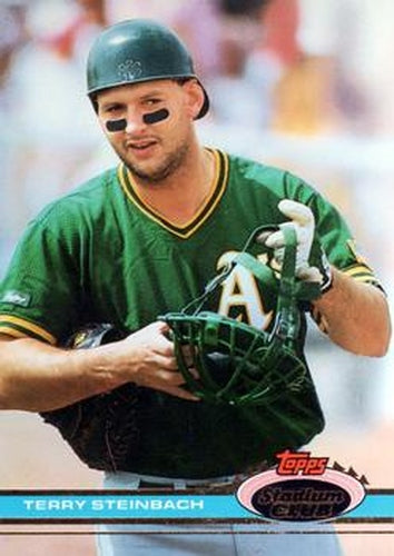 #518 Terry Steinbach - Oakland Athletics - 1991 Stadium Club Baseball