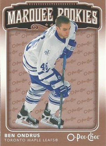 #518 Ben Ondrus - Toronto Maple Leafs - 2006-07 O-Pee-Chee Hockey