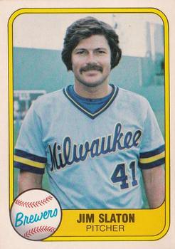 #518 Jim Slaton - Milwaukee Brewers - 1981 Fleer Baseball