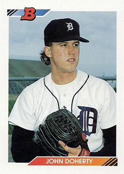 #518 John Doherty - Detroit Tigers - 1992 Bowman Baseball