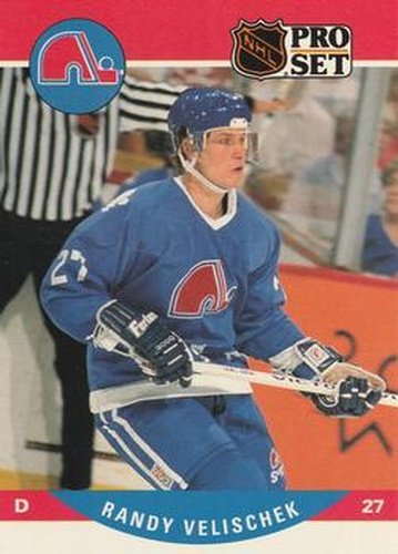 #518 Randy Velischek - Quebec Nordiques - 1990-91 Pro Set Hockey
