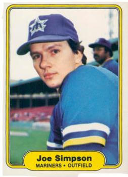 #518 Joe Simpson - Seattle Mariners - 1982 Fleer Baseball