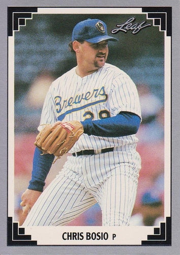 #518 Chris Bosio - Milwaukee Brewers - 1991 Leaf Baseball
