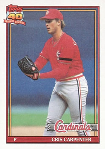 #518 Cris Carpenter - St. Louis Cardinals - 1991 Topps Baseball