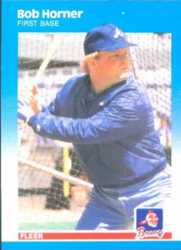 #518 Bob Horner - Atlanta Braves - 1987 Fleer Baseball