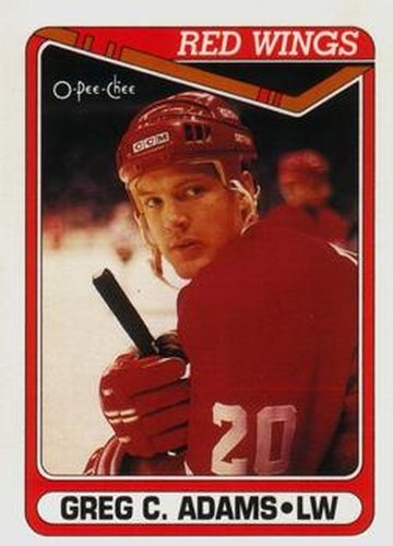 #518 Greg C. Adams - Detroit Red Wings - 1990-91 O-Pee-Chee Hockey