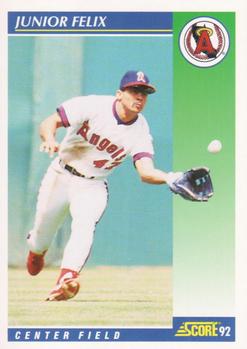 #519 Junior Felix - California Angels - 1992 Score Baseball