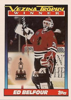 #519 Ed Belfour - Chicago Blackhawks - 1991-92 Topps Hockey