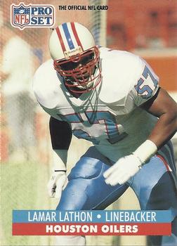 #519 Lamar Lathon - Houston Oilers - 1991 Pro Set Football