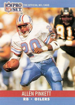 #519 Allen Pinkett - Houston Oilers - 1990 Pro Set Football