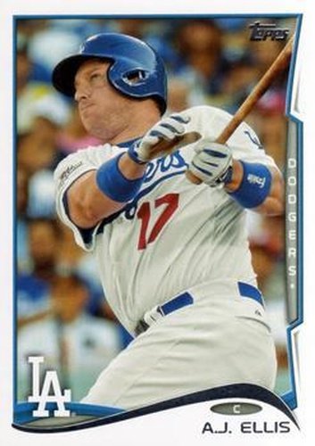 #519 A.J. Ellis - Los Angeles Dodgers - 2014 Topps Baseball