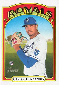 #519 Carlos Hernandez - Kansas City Royals - 2021 Topps Heritage Baseball
