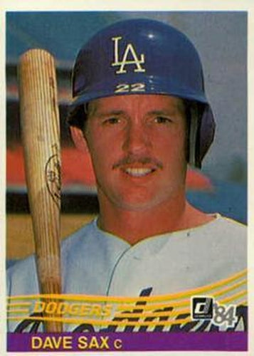 #519 Dave Sax - Los Angeles Dodgers - 1984 Donruss Baseball