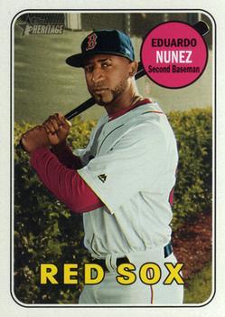 #519 Eduardo Nunez - Boston Red Sox - 2018 Topps Heritage Baseball