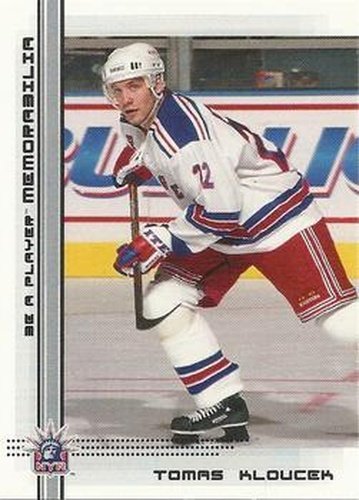 #519 Tomas Kloucek - New York Rangers - 2000-01 Be a Player Memorabilia Hockey