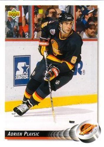 #519 Adrien Plavsic - Vancouver Canucks - 1992-93 Upper Deck Hockey