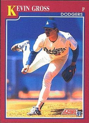 #51T Kevin Gross - Los Angeles Dodgers - 1991 Score Rookie & Traded Baseball