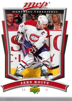#51 Saku Koivu - Montreal Canadiens - 2007-08 Upper Deck MVP Hockey