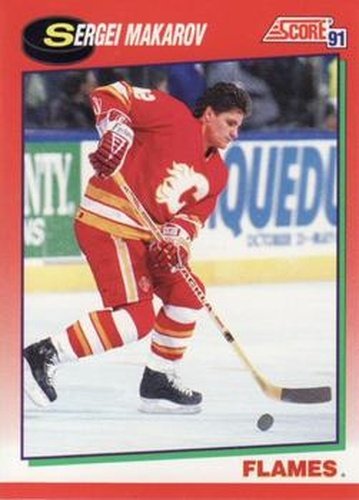 #51 Sergei Makarov -Calgary Flames - 1991-92 Score Canadian Hockey