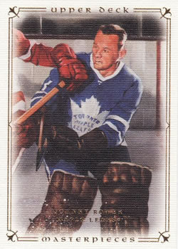 #51 Johnny Bower - Toronto Maple Leafs - 2008-09 Upper Deck Masterpieces Hockey