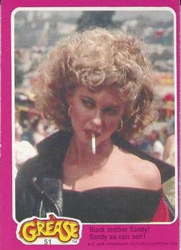#51 Black Leather Sandy! - 1978 O-Pee-Chee Grease