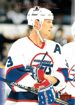 #51 Dave Manson - Winnipeg Jets - 1995-96 Upper Deck Hockey