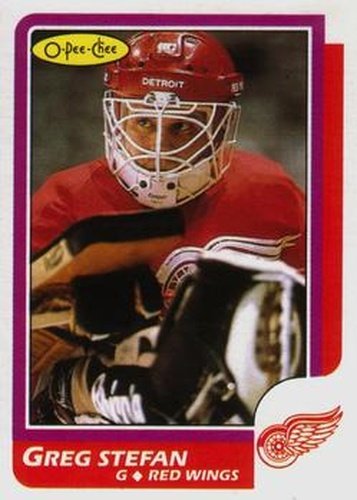 #51 Greg Stefan - Detroit Red Wings - 1986-87 O-Pee-Chee Hockey