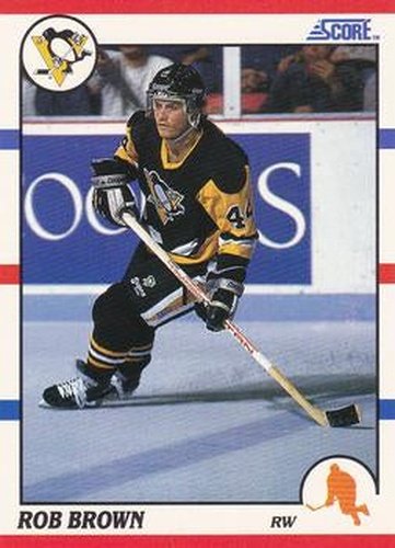 #51 Rob Brown - Pittsburgh Penguins - 1990-91 Score Hottest and Rising Stars Hockey
