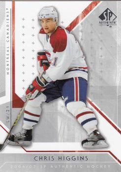 #51 Chris Higgins - Montreal Canadiens - 2006-07 SP Authentic Hockey