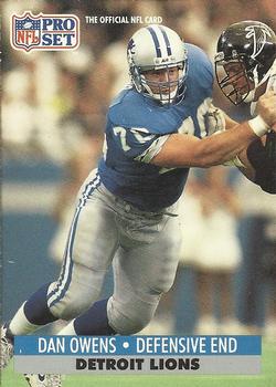 #151 Dan Owens - Detroit Lions - 1991 Pro Set Football