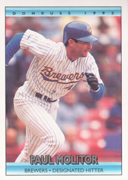 #51 Paul Molitor - Milwaukee Brewers - 1992 Donruss Baseball