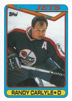 #51 Randy Carlyle - Winnipeg Jets - 1990-91 Topps Hockey