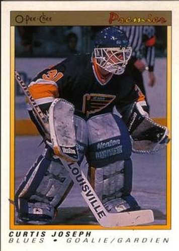 #51 Curtis Joseph - St. Louis Blues - 1990-91 O-Pee-Chee Premier Hockey
