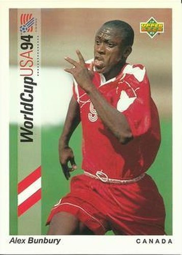 #51 Alex Bunbury - Canada - 1993 Upper Deck World Cup Preview English/Spanish Soccer