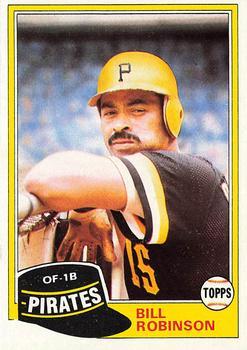 #51 Bill Robinson - Pittsburgh Pirates - 1981 Topps Baseball