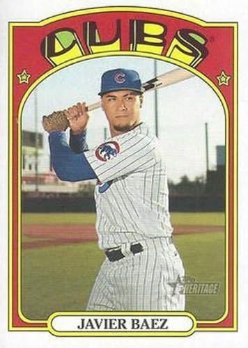 #51 Javier Baez - Chicago Cubs - 2021 Topps Heritage Baseball